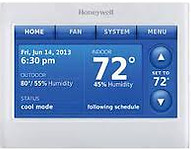 A digital thermostat display shows indoor temperature as 72°F with 45% humidity and outdoor temperature as 80°F with 55% humidity; the system is in cool mode.